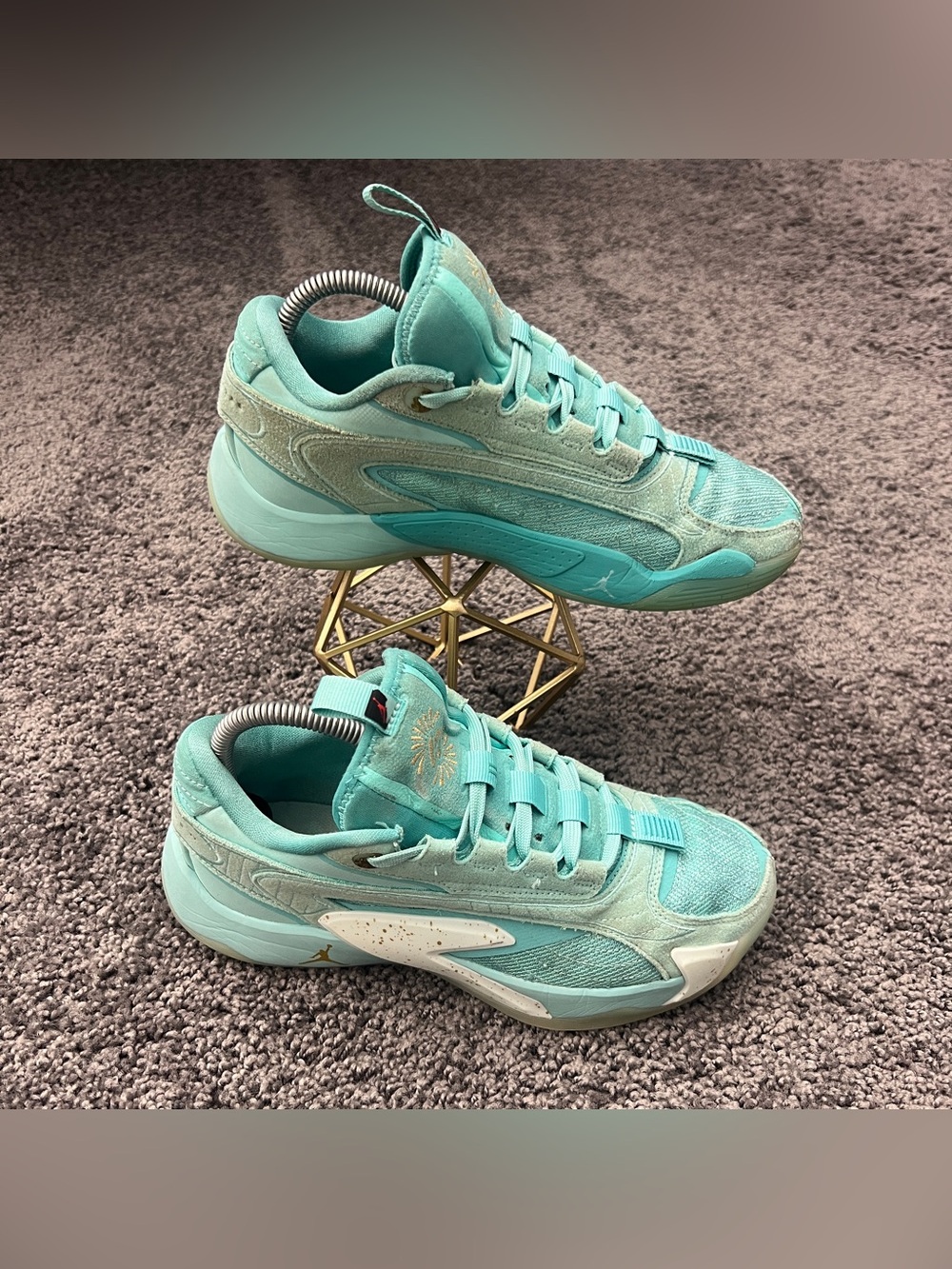 Jordan Luka 2 Shoes Size 5.5Y (GS) Matador Tropical Twist Gold Teal Green Nike